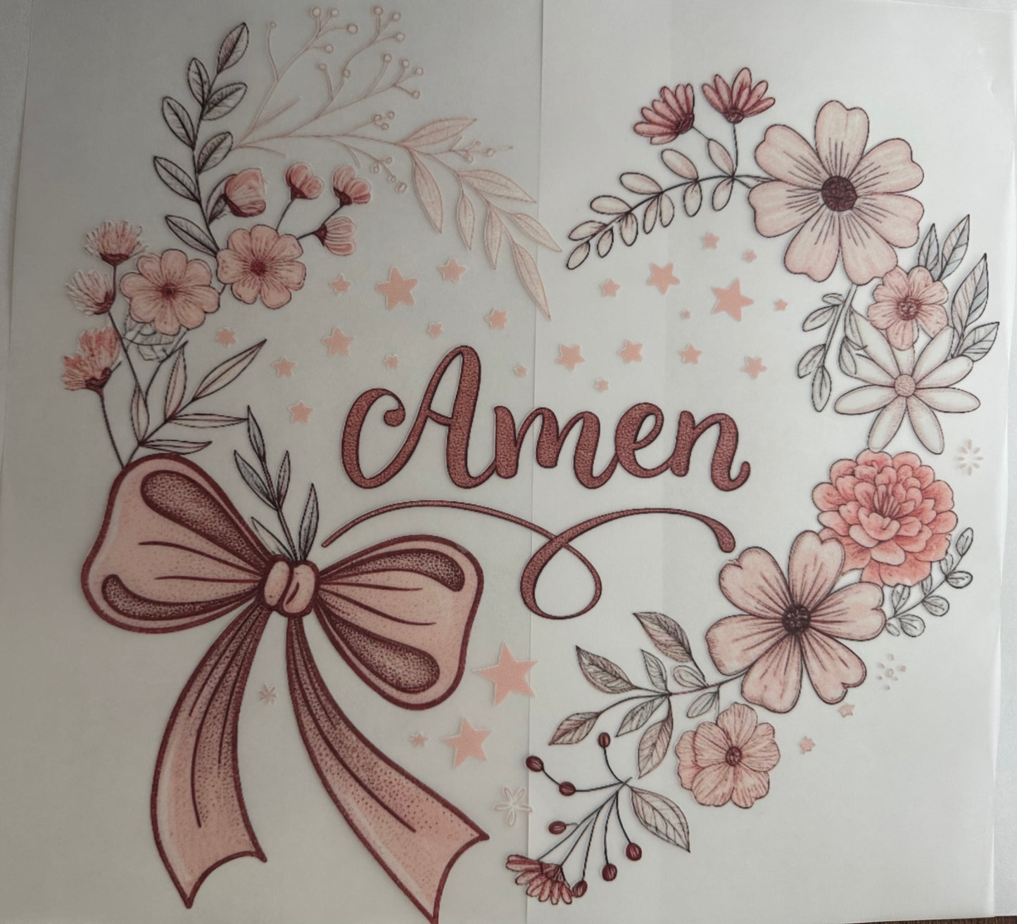 Amen floral heart